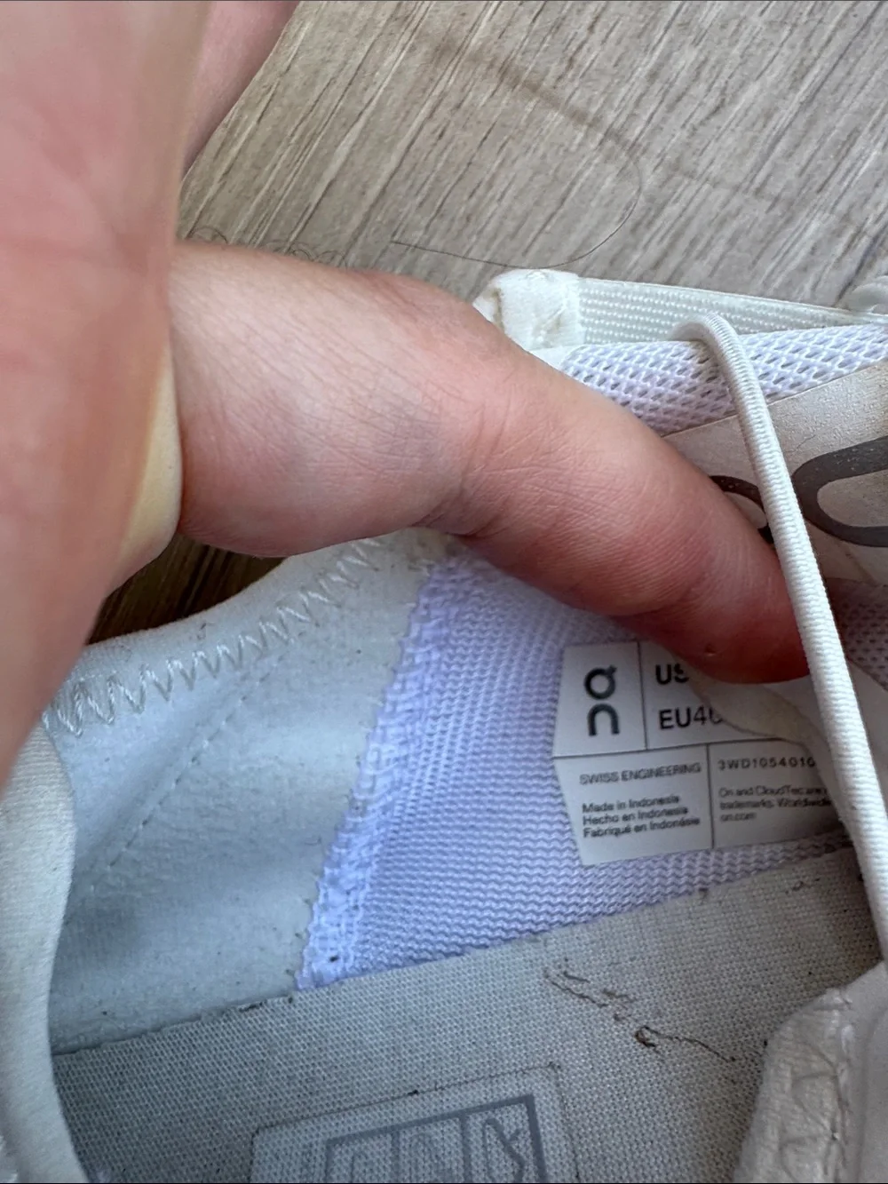 On Women's Cloud Running Shoes in White with Gum Accent